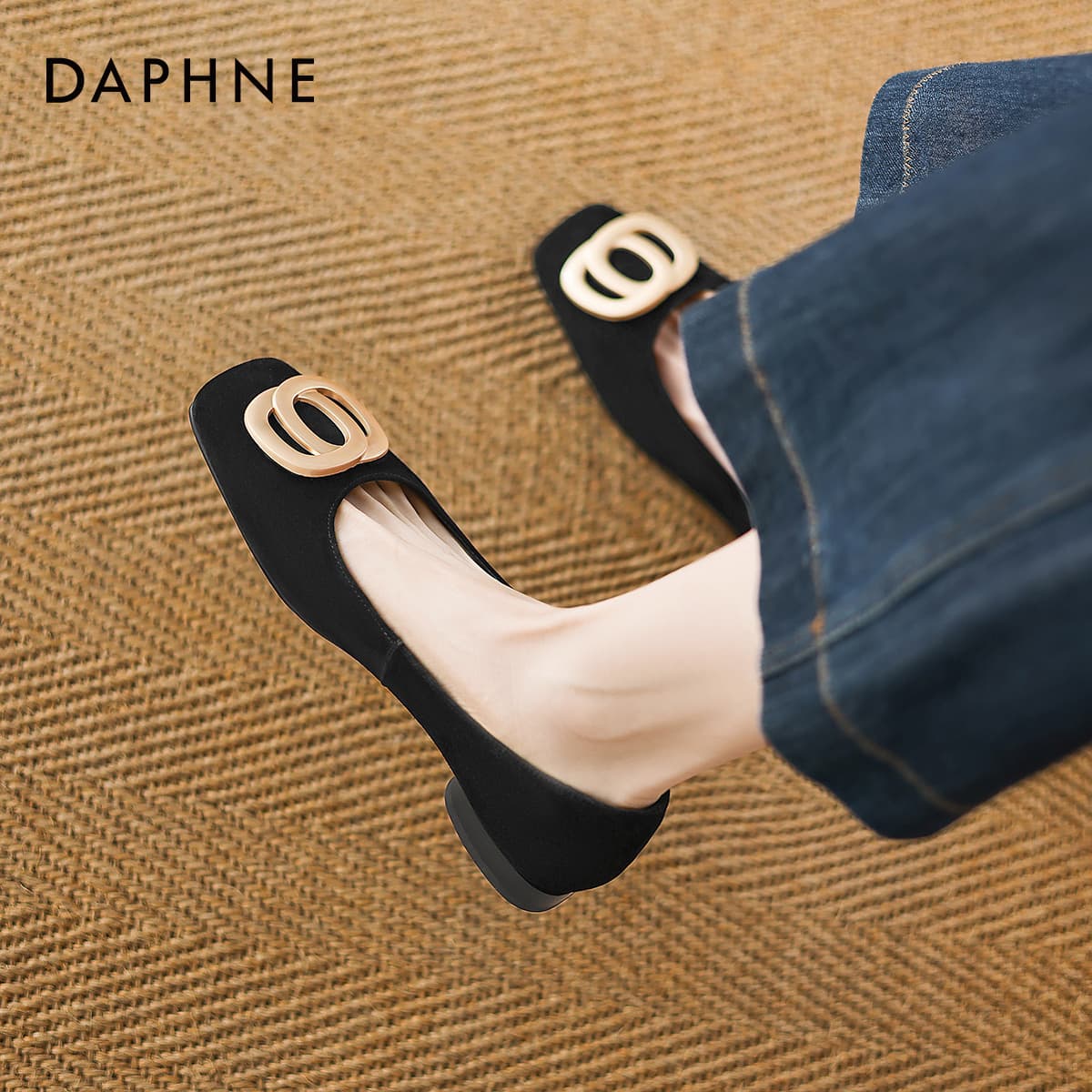 Тапочки DAPHNE Женские Повседневный Обувь без подкладки Черный Женские - изображение 5