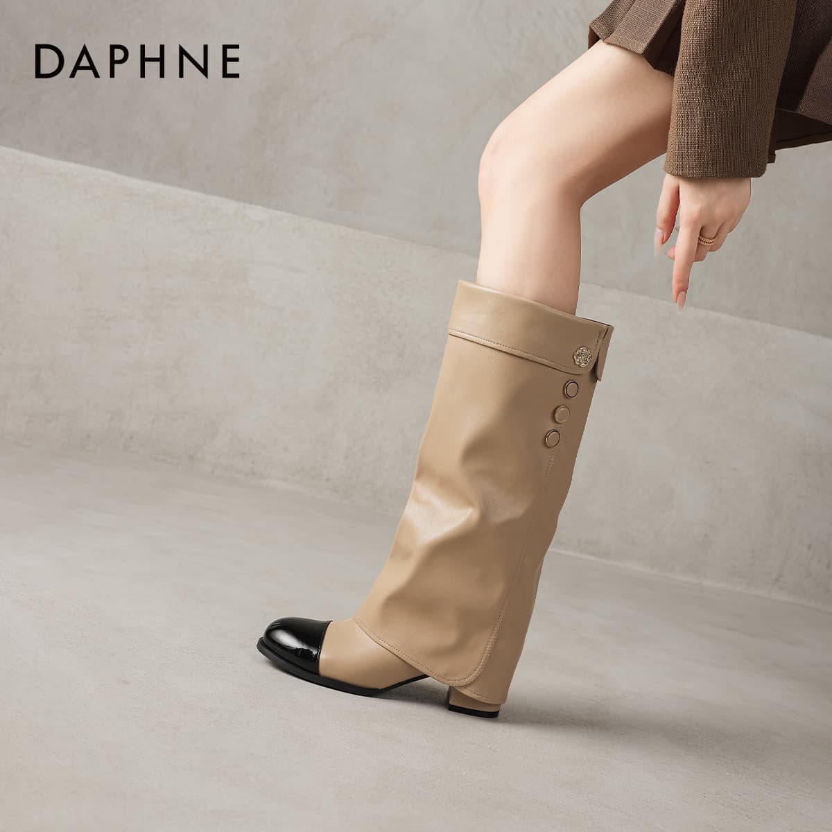 Ботинки DAPHNE Колено High Ботинки Женские - изображение 8