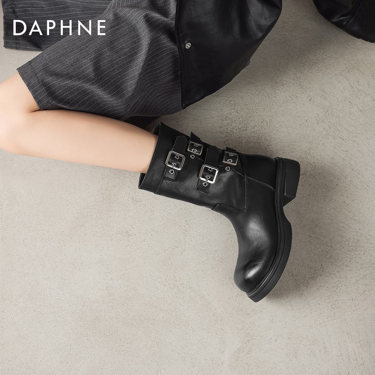 Сапоги DAPHNE Ботильоны Черный Женские - изображение 8