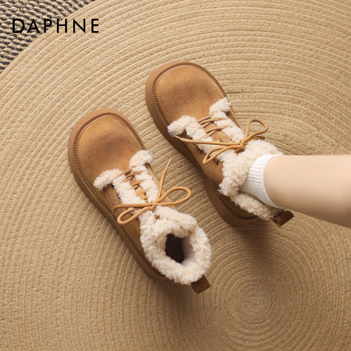 Ботинки зимние Daphne Ткань 12 см Сноубутсы Женские - изображение 4