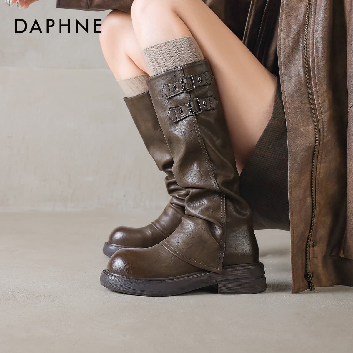 Ботинки DAPHNE Женские сапоги до колена - изображение 8