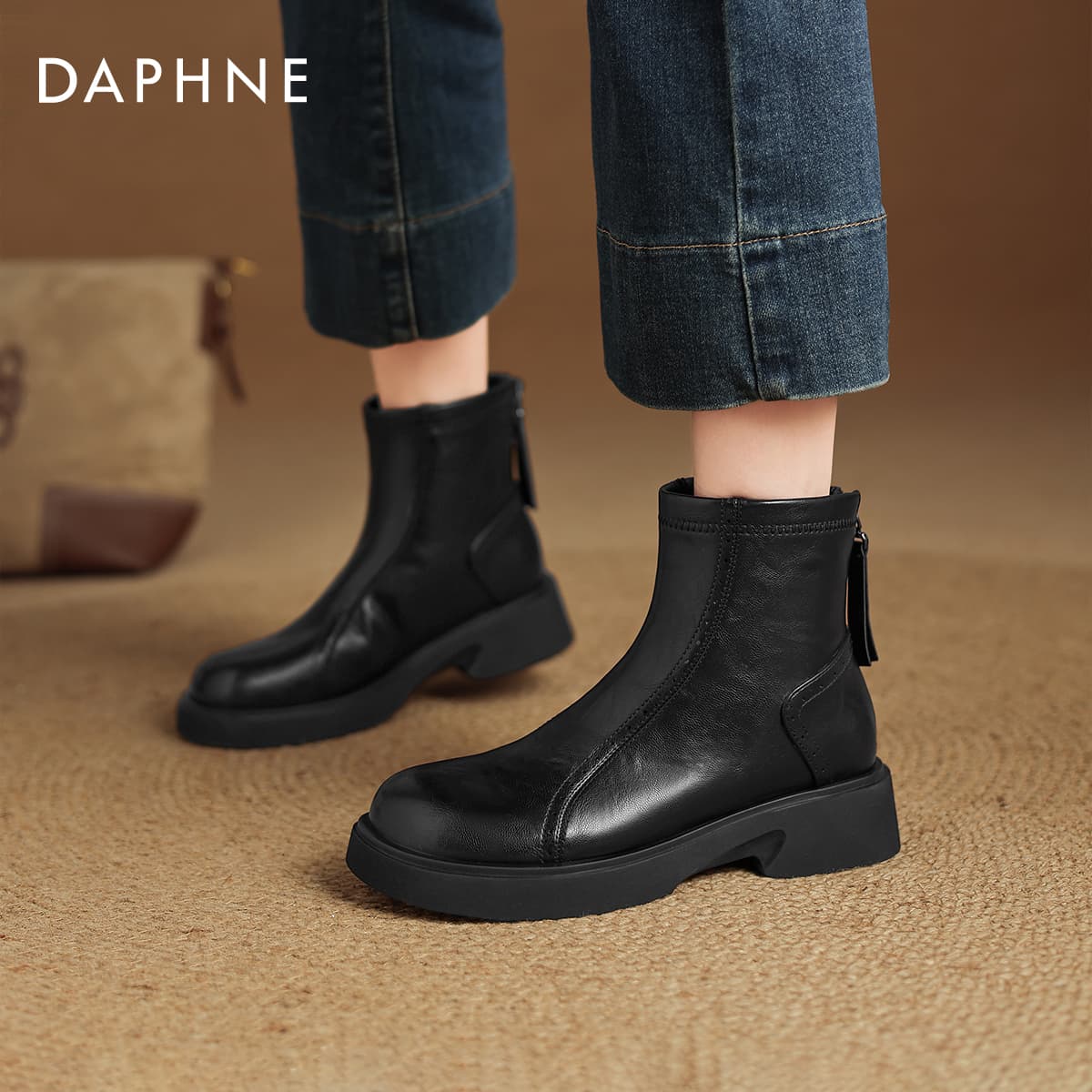 Сапоги DAPHNE Ботильоны Черный Женские - изображение 7