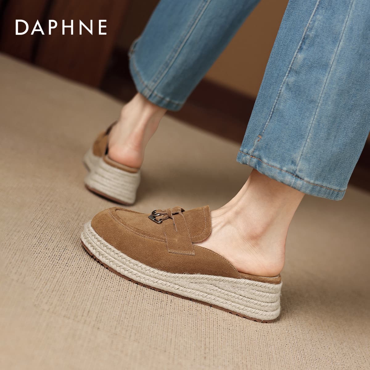 Сандалии DAPHNE Резиновая подошва Закрытые тапочки Женские - изображение 7