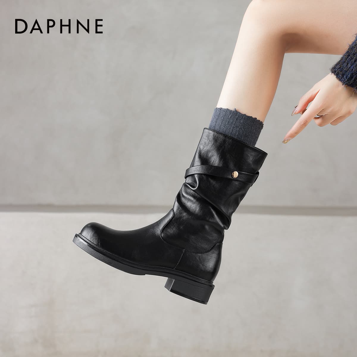 Сапоги DAPHNE Женские ботильоны из синтетической кожи - изображение 3