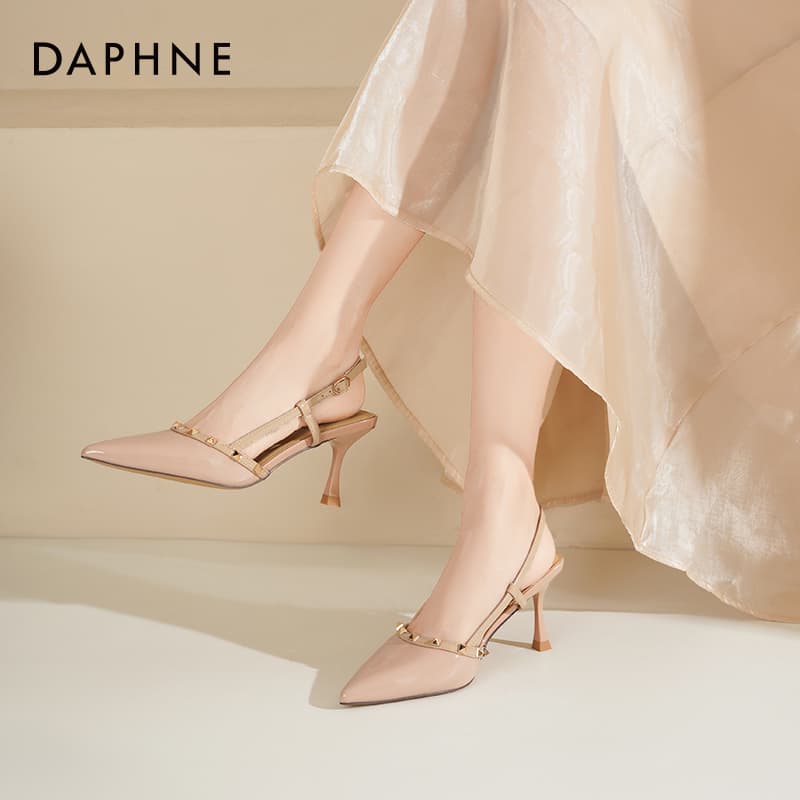 Туфли DAPHNE Высокие каблуки цвет nude женские - изображение 6