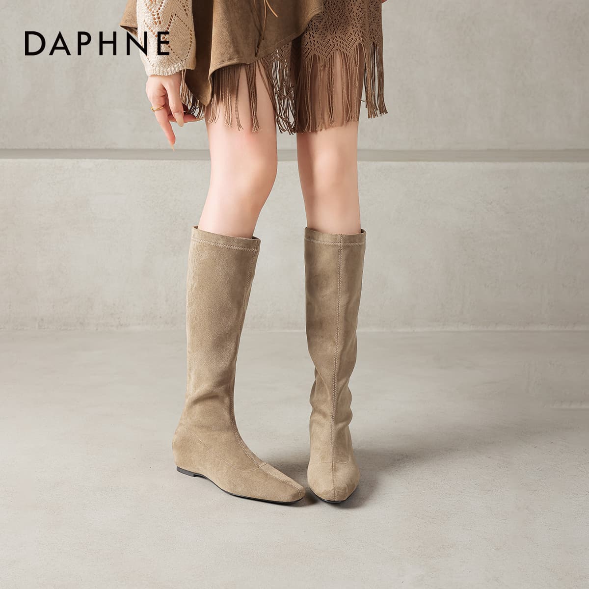 Ботинки DAPHNE Колено High Ботинки Женские - изображение 10
