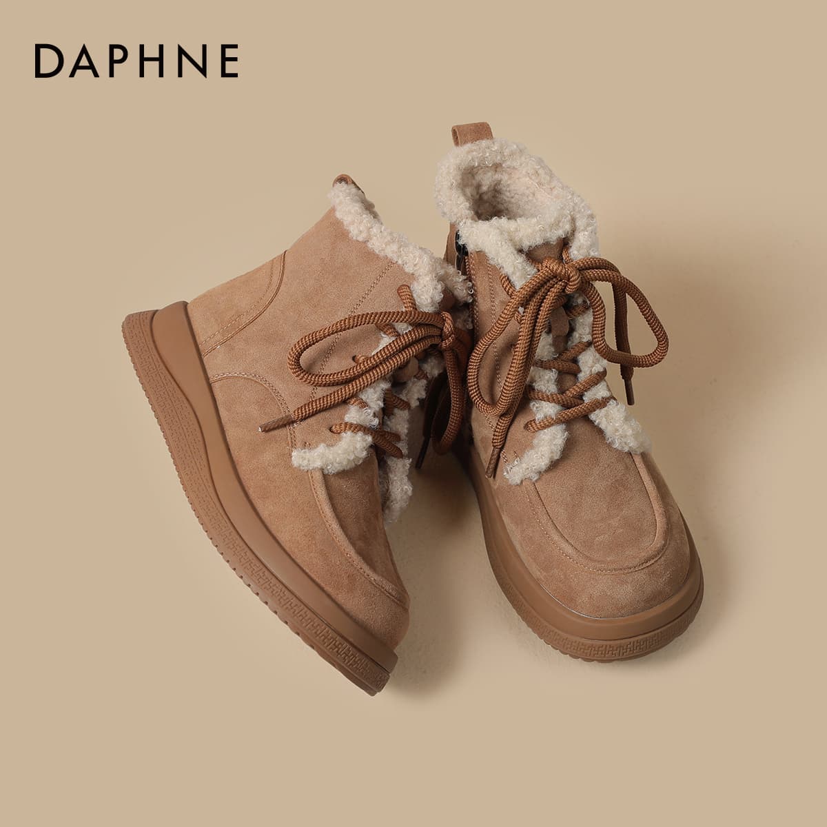 Ботинки зимние DAPHNE Зимний Коричневый С флисовой подкладкой Утолщенный Термический Стиль Birkenstock Обувь 10 см - изображение 5