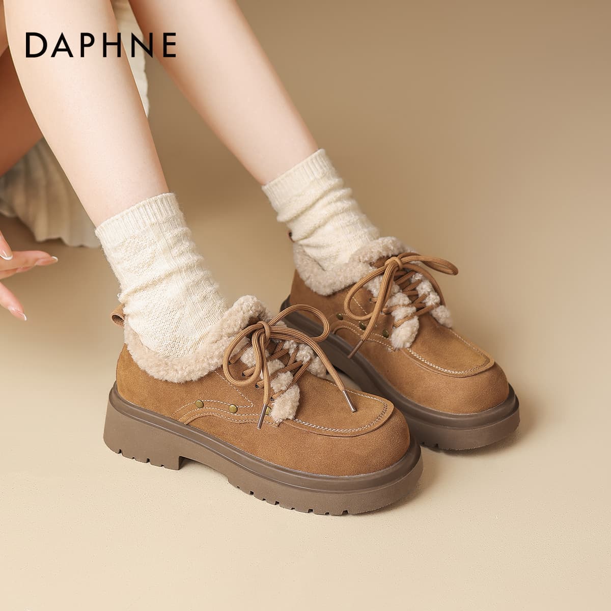 Ботинки зимние DAPHNE Женские сноубутсы из ткани - изображение 4
