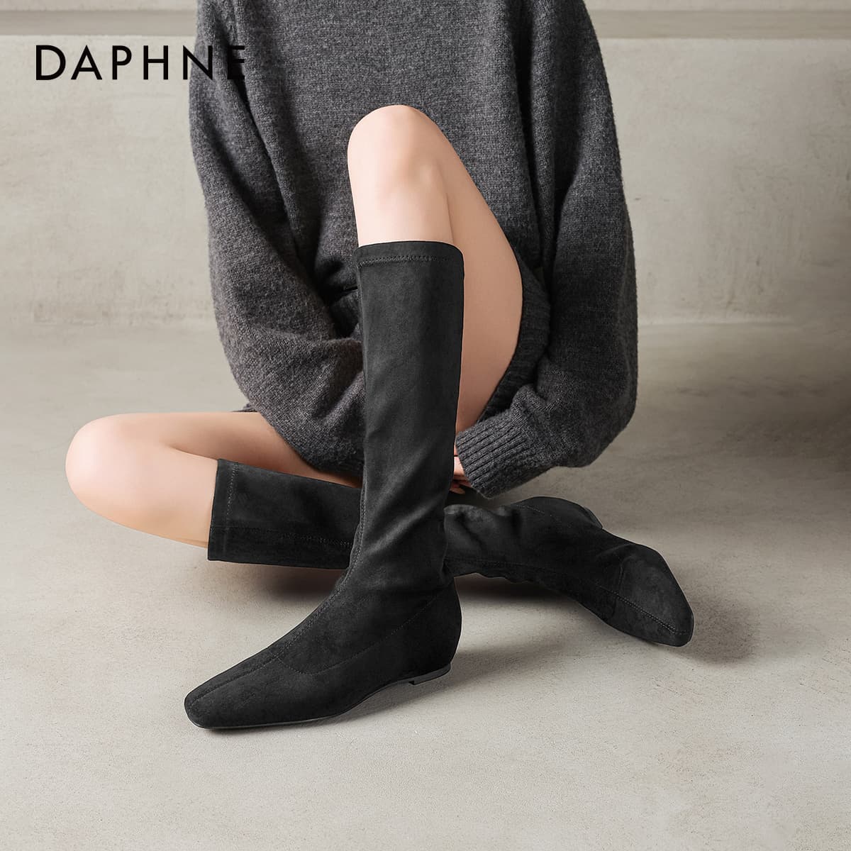 Ботинки DAPHNE Колено High Ботинки Женские - изображение 8