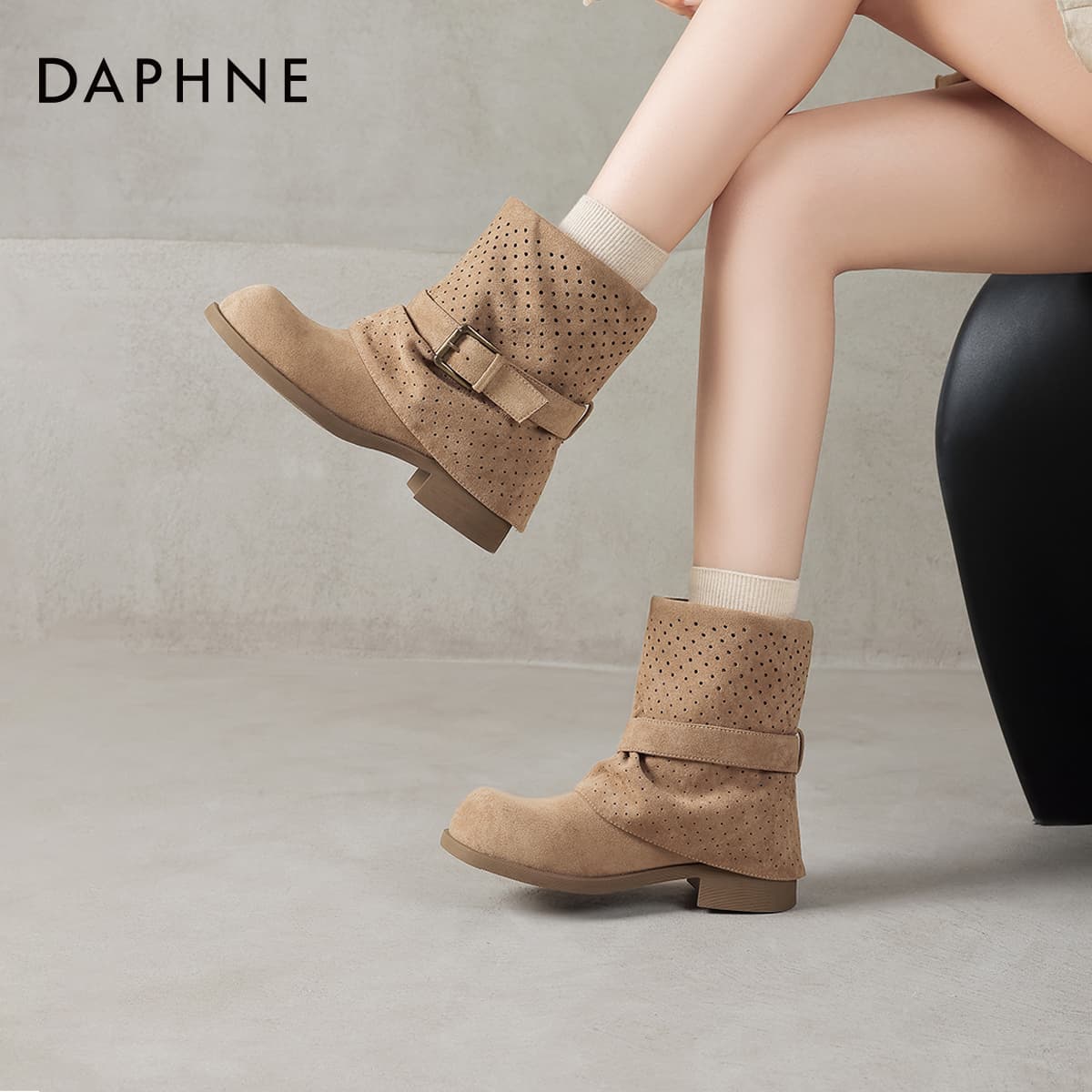 Сапоги DAPHNE Ботильоны High Топ Абрикос Женские - изображение 4