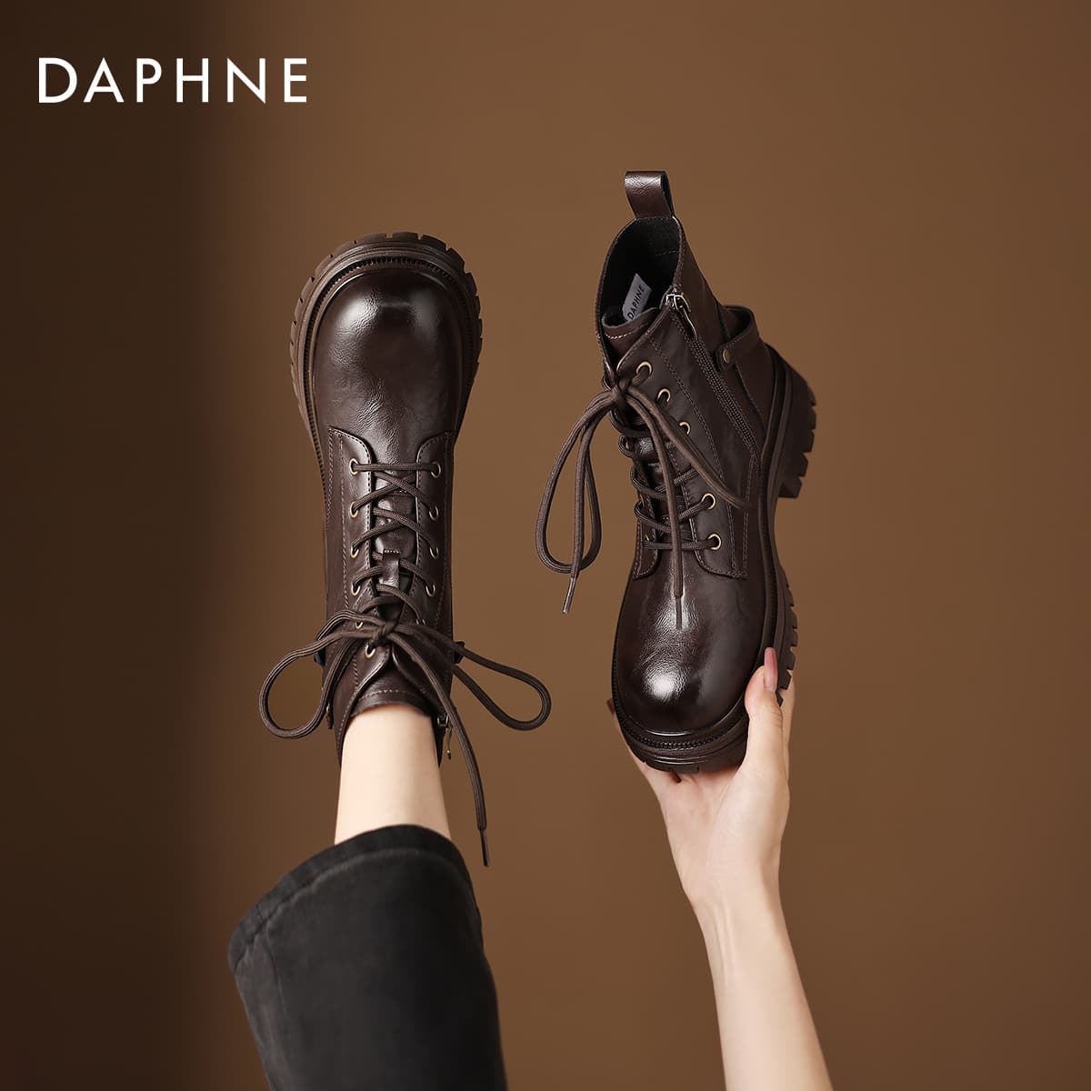 Ботинки DAPHNE ПУ (полиуретан) Синтетическая кожа Короткий Армейские ботинки Женские - изображение 7