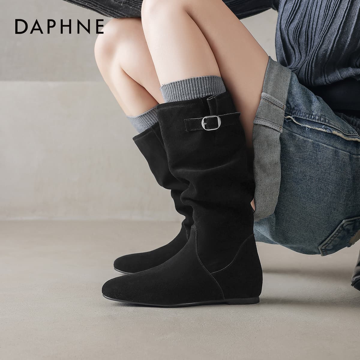Ботинки DAPHNE Женские сапоги до колена - изображение 6