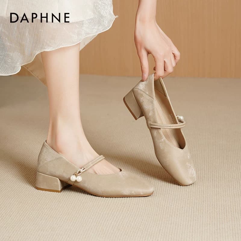DAPHNE Mary Jane Shoes Шампань Абрикос Женские - изображение 5