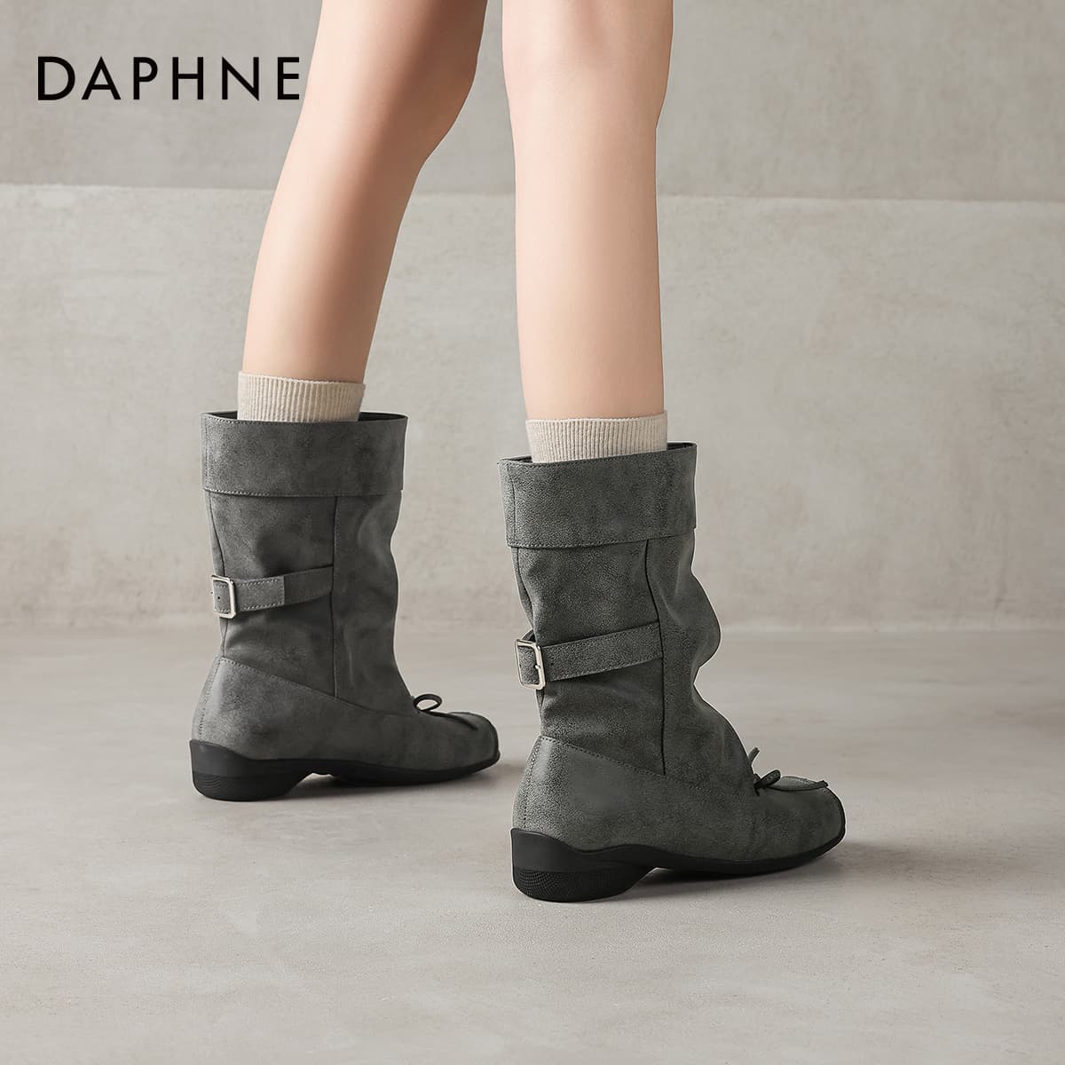 Сапоги DAPHNE Ботильоны Серый Женские - изображение 5