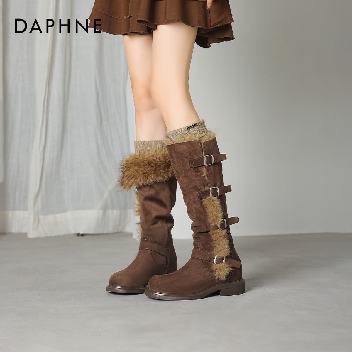 Ботинки зимние Daphne Ткань 34 см Сноубутсы Женские - изображение 3