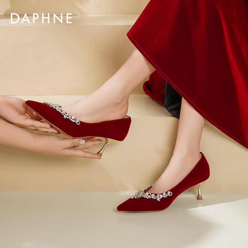 Туфли DAPHNE Высокие каблуки Low Топ Женские - изображение 7