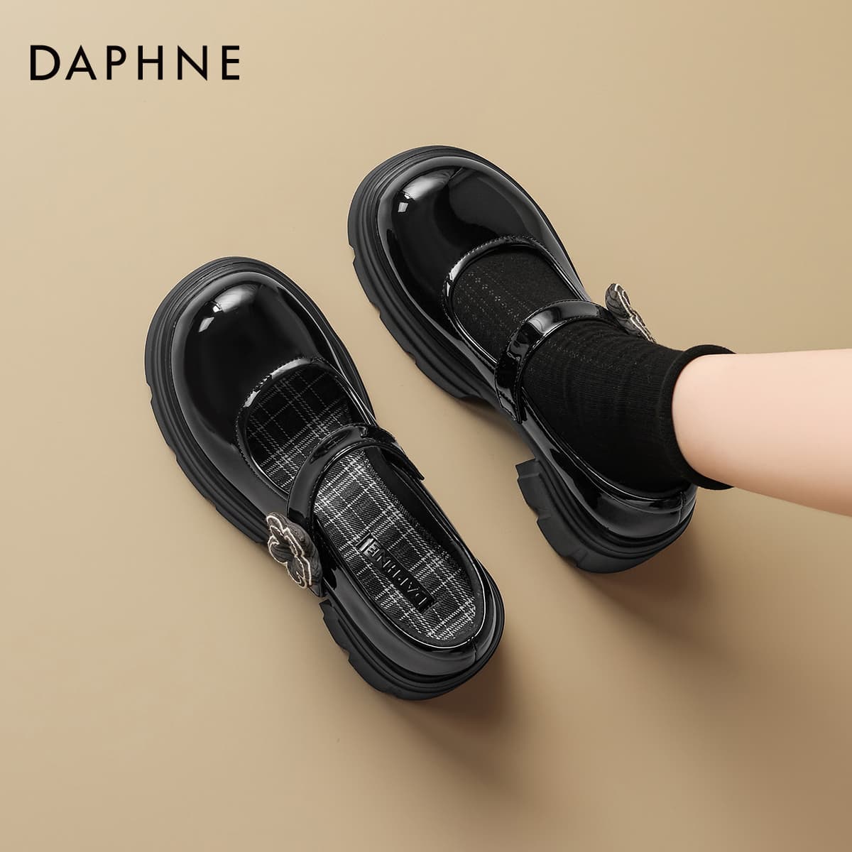 Лоферы DAPHNE Лоферы Low Топ Черный Женские - изображение 4