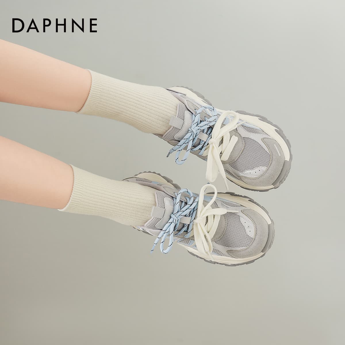 Кроссовки DAPHNE Синтетическая кожа текстиль MID Топ массивные кроссовки Женские - изображение 5