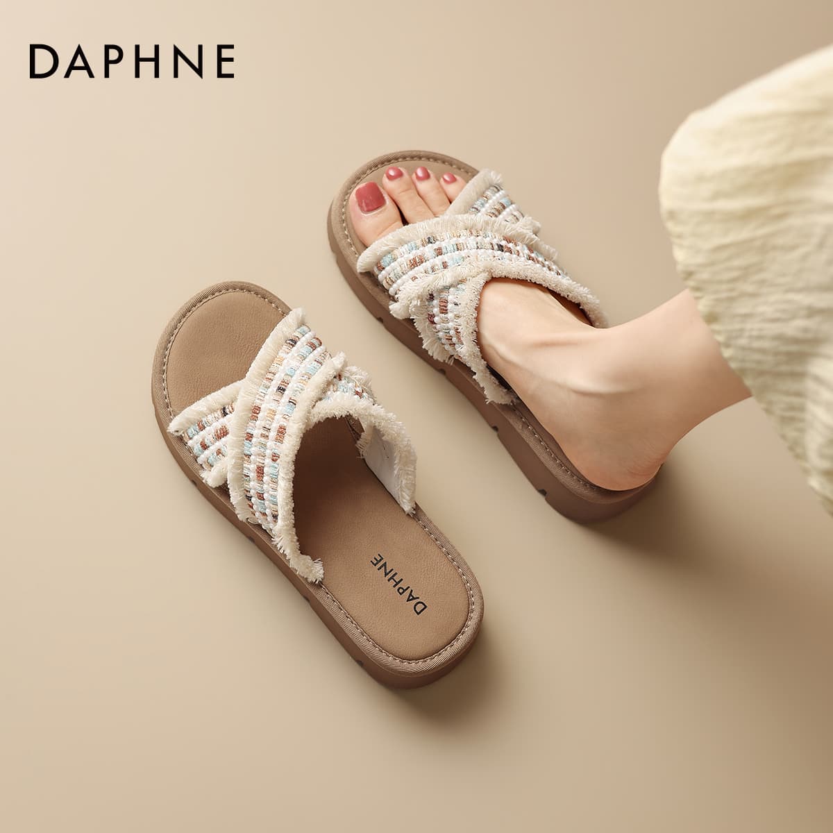Сандалии DAPHNE Шлепанцы Orange Женские - изображение 4