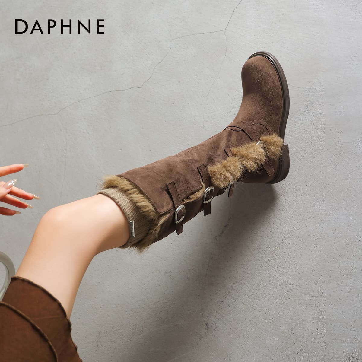 Ботинки зимние Daphne Ткань 34 см Сноубутсы Женские - изображение 7