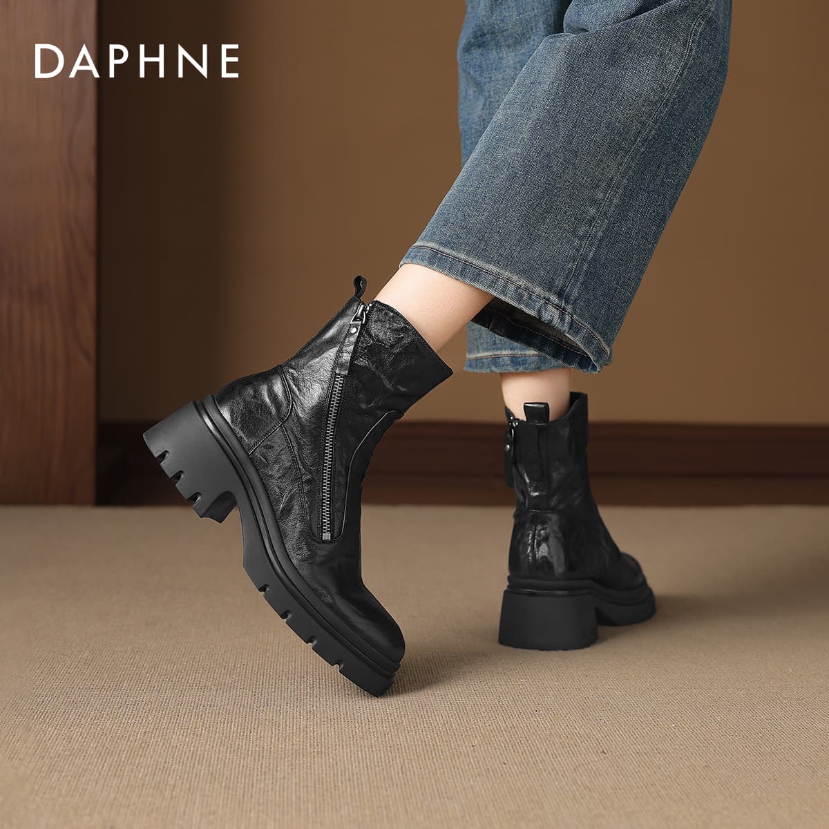 Сапоги DAPHNE Женские ботильоны из овчины - изображение 6