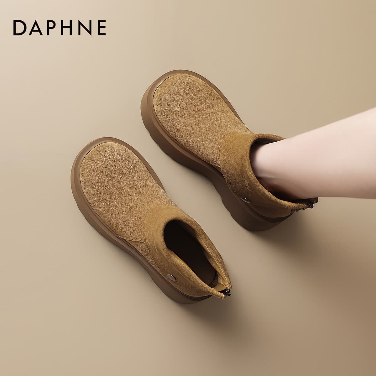 Ботинки DAPHNE Ткань Короткие Ботильоны Женские - изображение 7