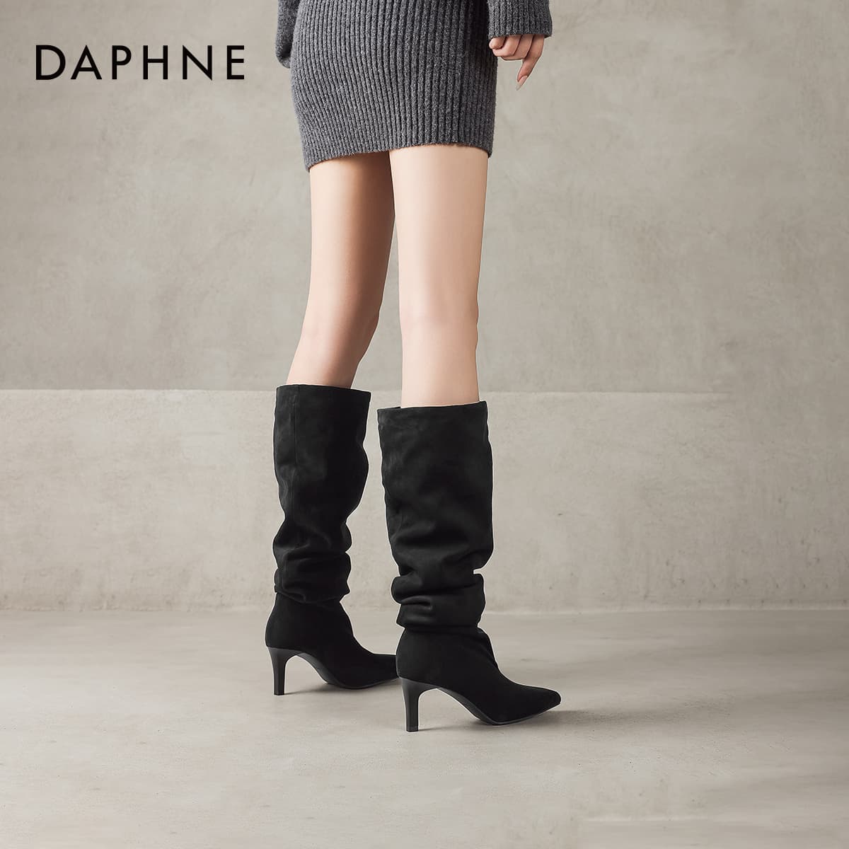 Ботинки DAPHNE Колено High Ботинки Женские - изображение 6