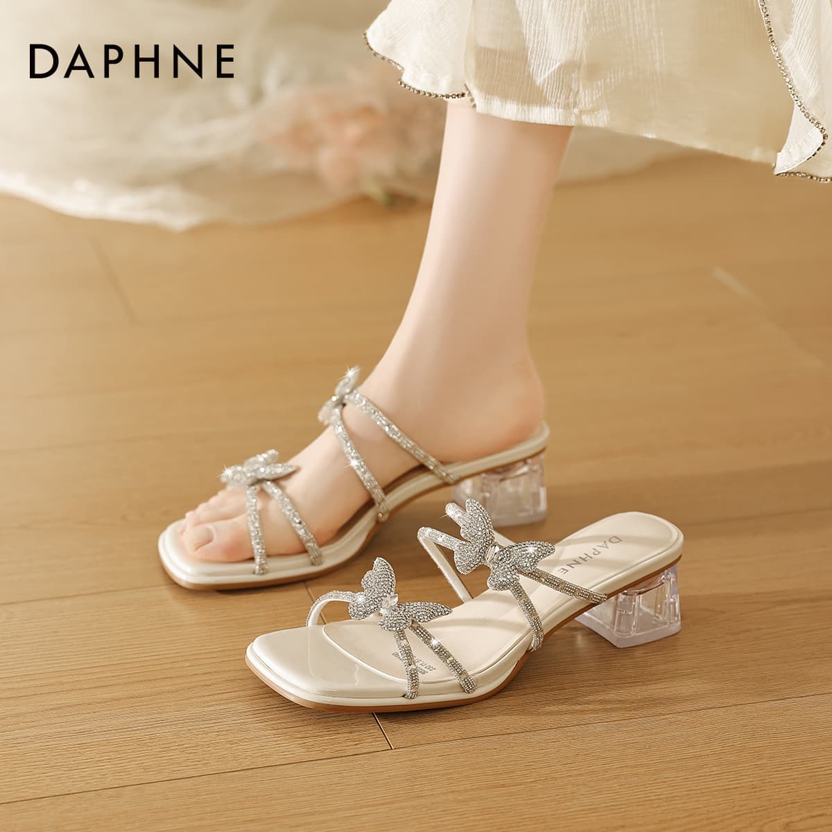 Шлёпанцы Daphne Синтетическая кожа Одиночные Шнуровые Сандалии Женские - изображение 3