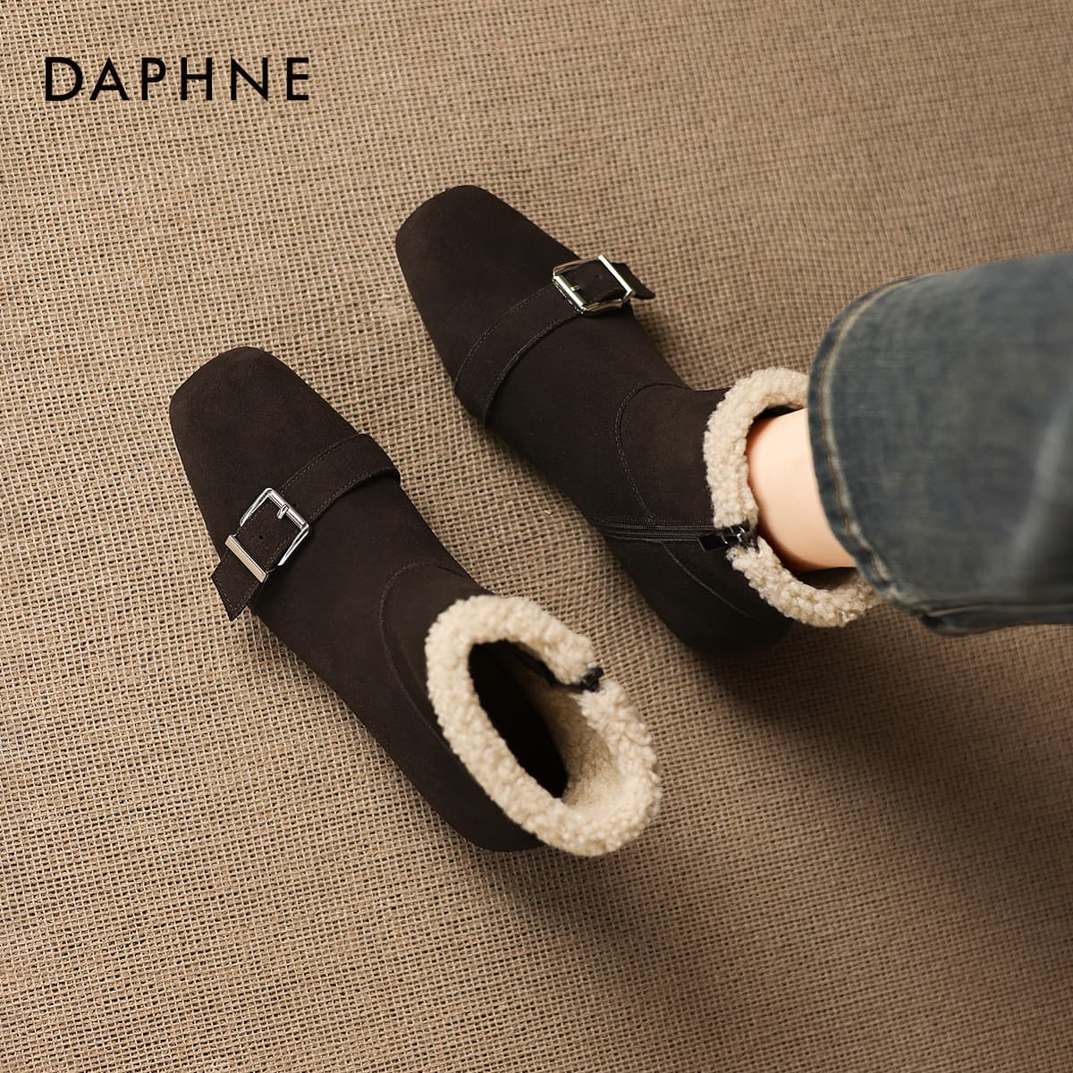 Ботинки зимние Daphne Спилок коровья 11,5 см Сноубутсы Женские - изображение 6