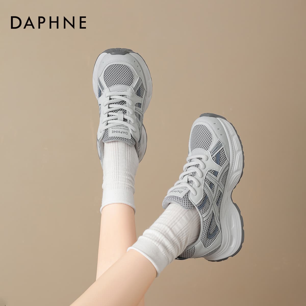 Кроссовки DAPHNE Синтетическая кожа текстиль Низкие кеды с толстой подошвой Женские - изображение 5