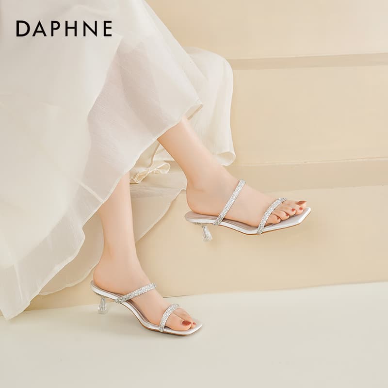 Сандалии DAPHNE Шлепанцы Ecru 5,5 см Женские - изображение 5