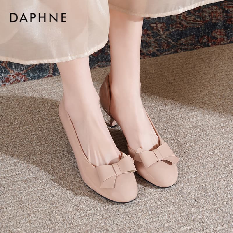 Туфли DAPHNE Высокие каблуки цвет nude женские - изображение 5
