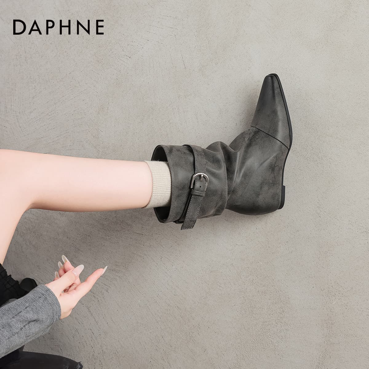 Сапоги DAPHNE Ботильоны Серый Женские - изображение 7