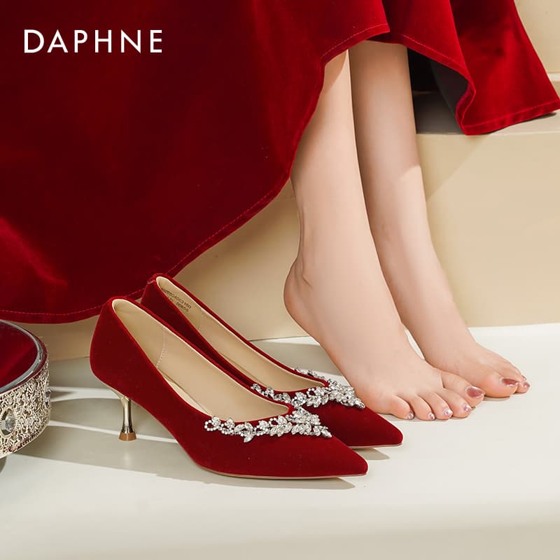 Туфли DAPHNE Высокие каблуки Low Топ Женские - изображение 5
