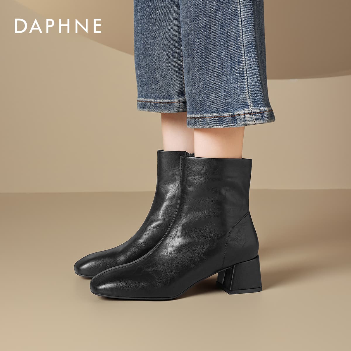 Сапоги DAPHNE Ботильоны Черный Женские - изображение 5