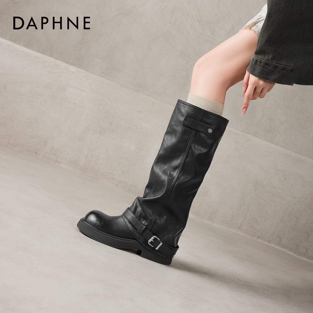 Ботинки DAPHNE Колено High Ботинки Женские - изображение 4