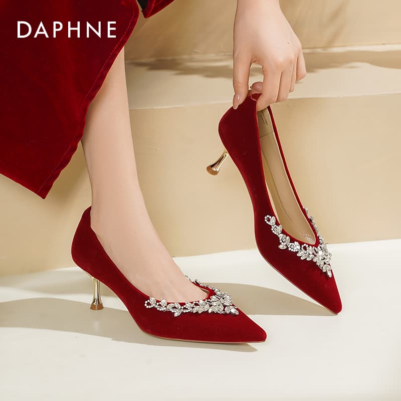 Туфли DAPHNE Высокие каблуки Low Топ Женские - изображение 6