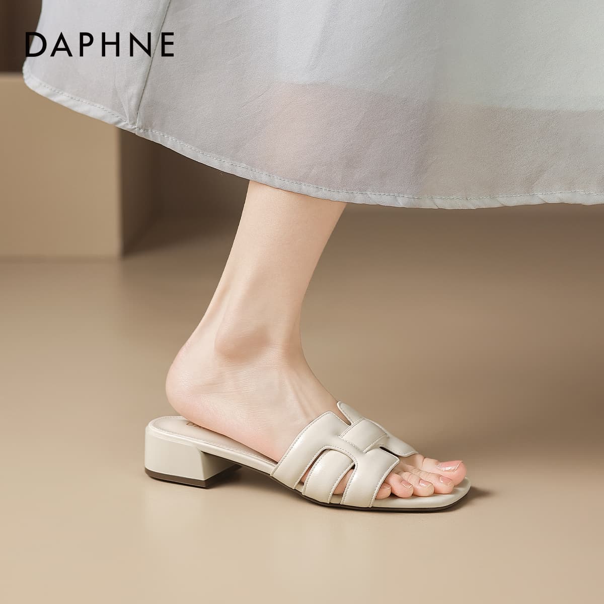 Шлёпанцы DAPHNE Синтетическая кожа Одиночные Шнуровые Сандалии Женские - изображение 4