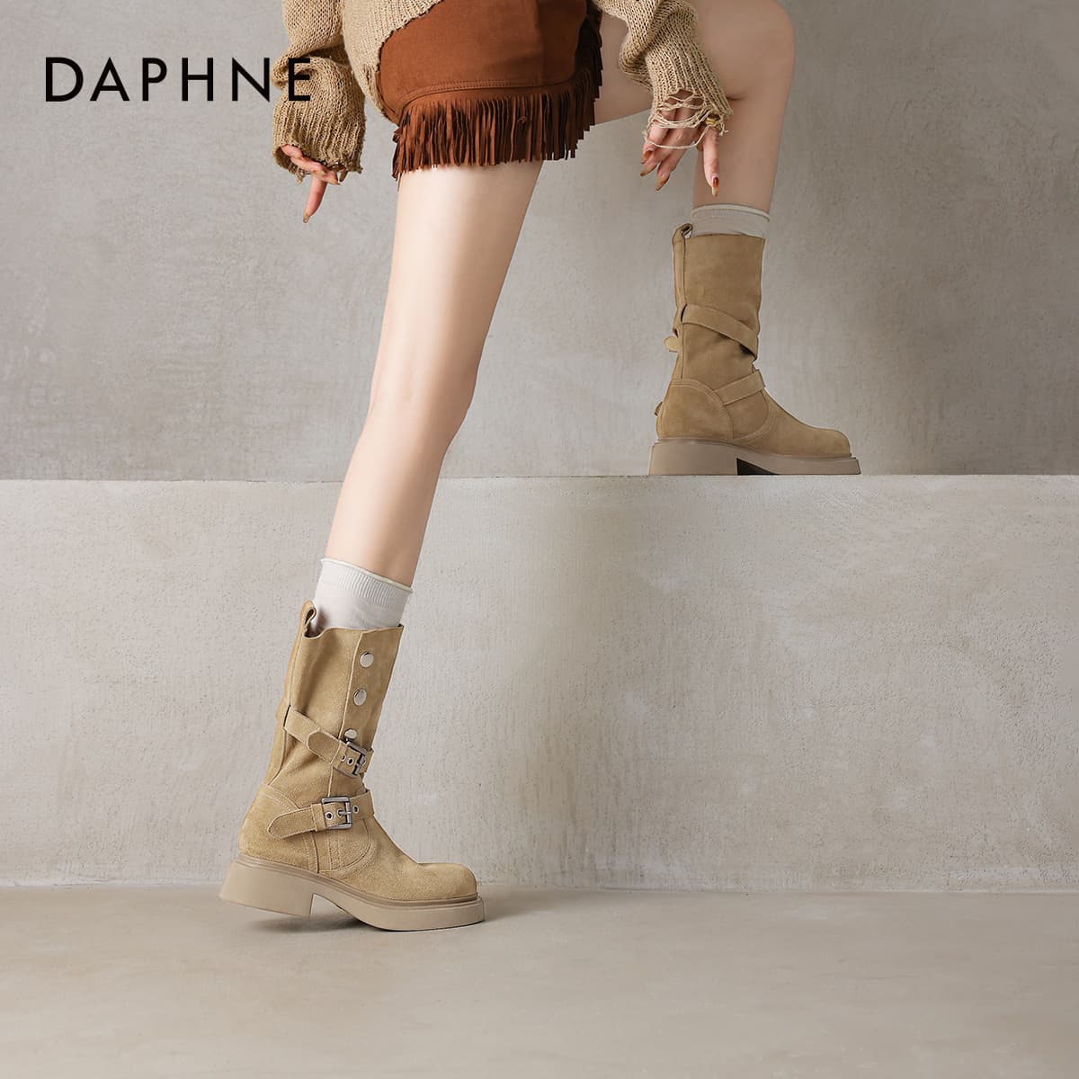 Ботинки DAPHNE Женские сапоги до колена - изображение 12