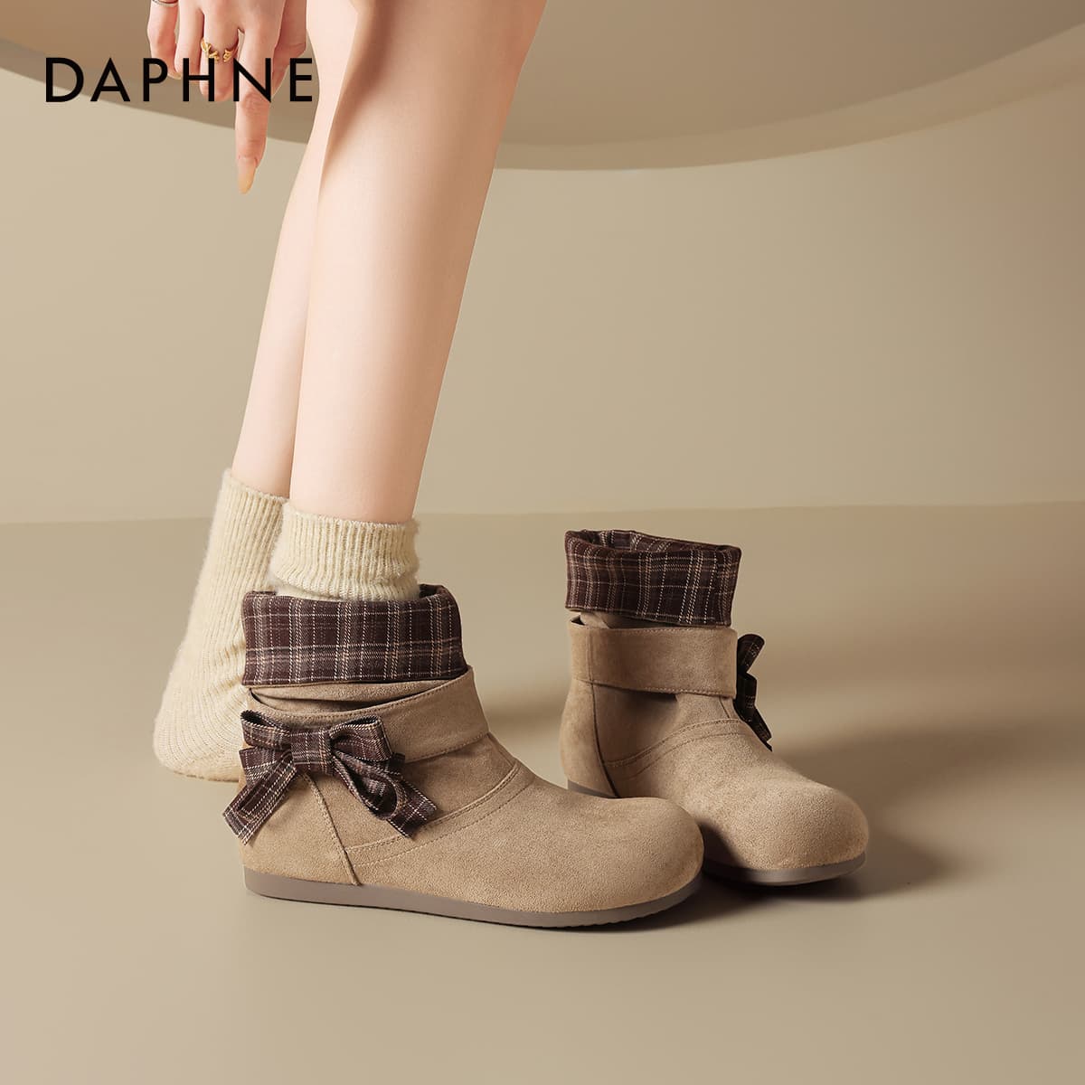 Сапоги DAPHNE Ботильоны Абрикос Женские - изображение 5