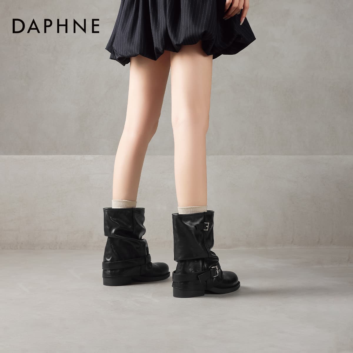 Сапоги DAPHNE Ботильоны Черный Женские - изображение 5