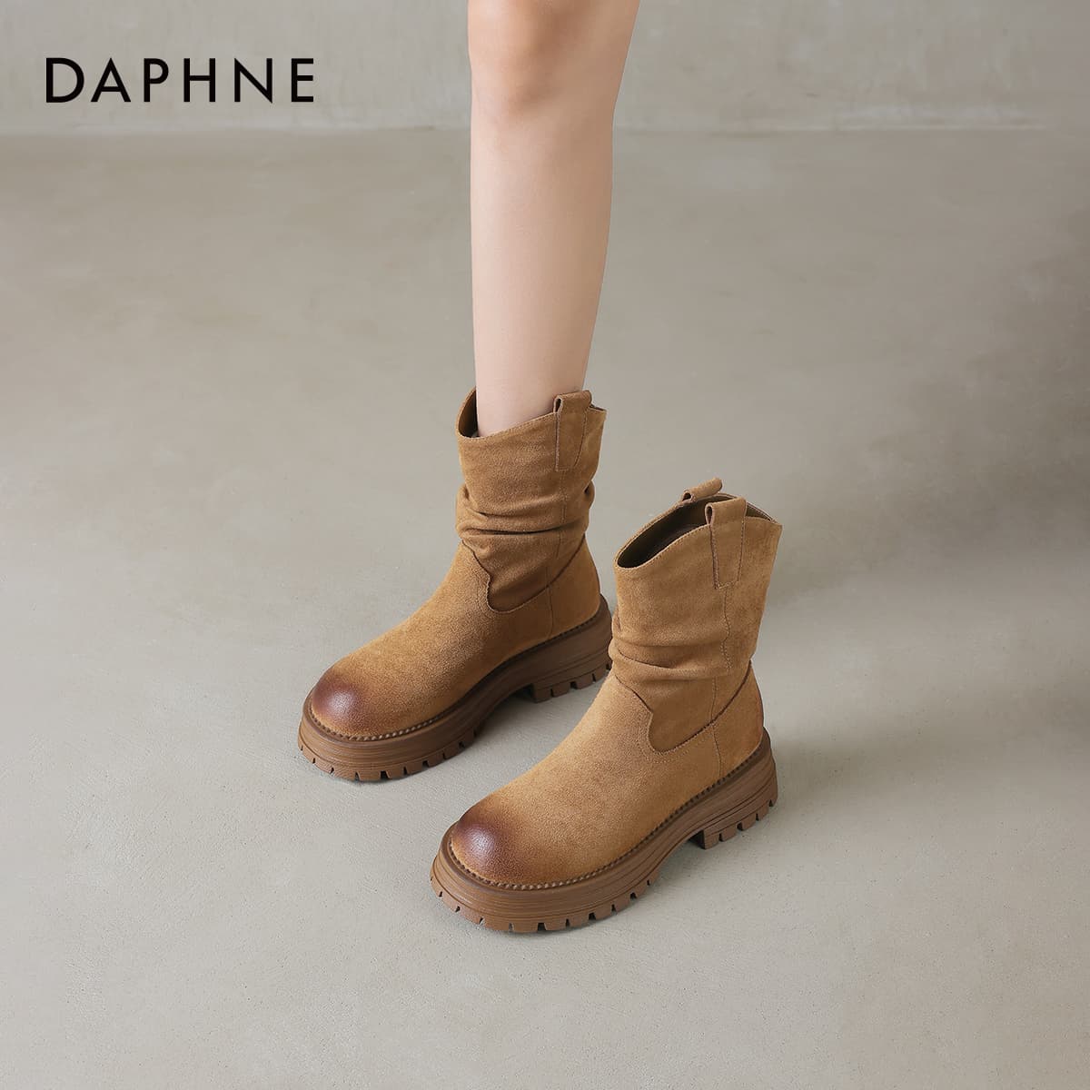 Сапоги Daphne ботильоны желтые без подкладки женские - изображение 4