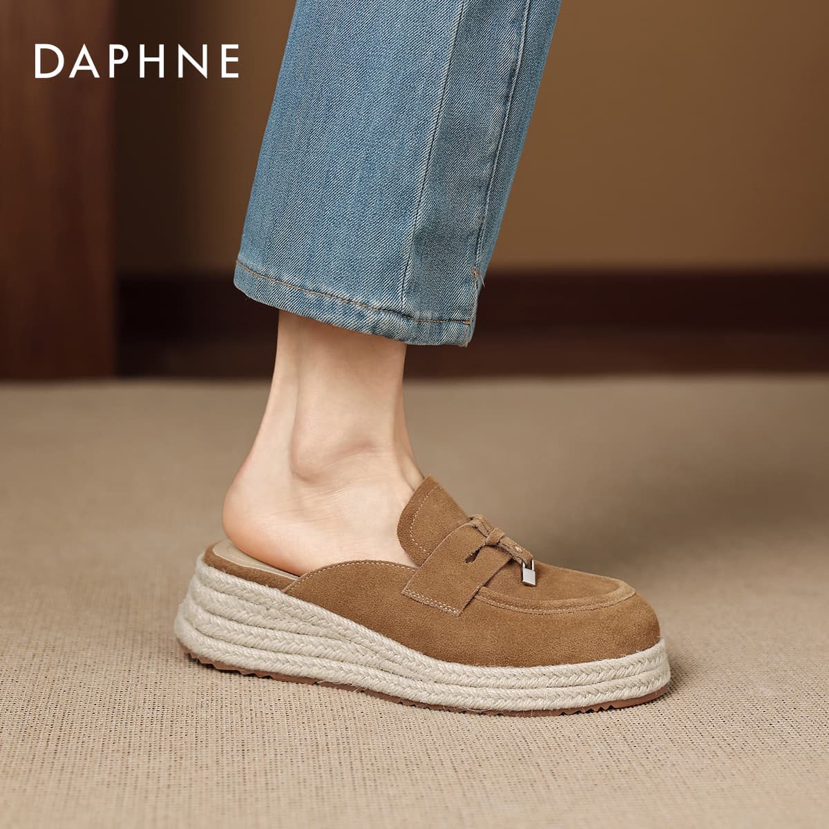 Сандалии DAPHNE Резиновая подошва Закрытые тапочки Женские - изображение 6