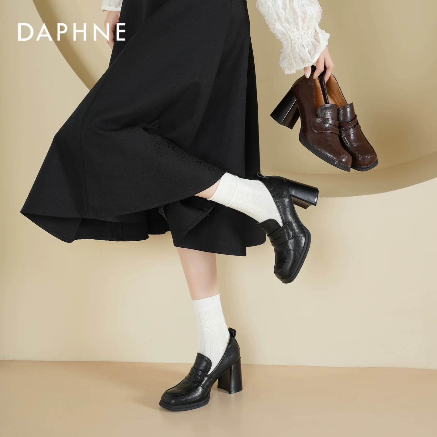 Лоферы Daphne Высокий каблук Женские туфли - изображение 6