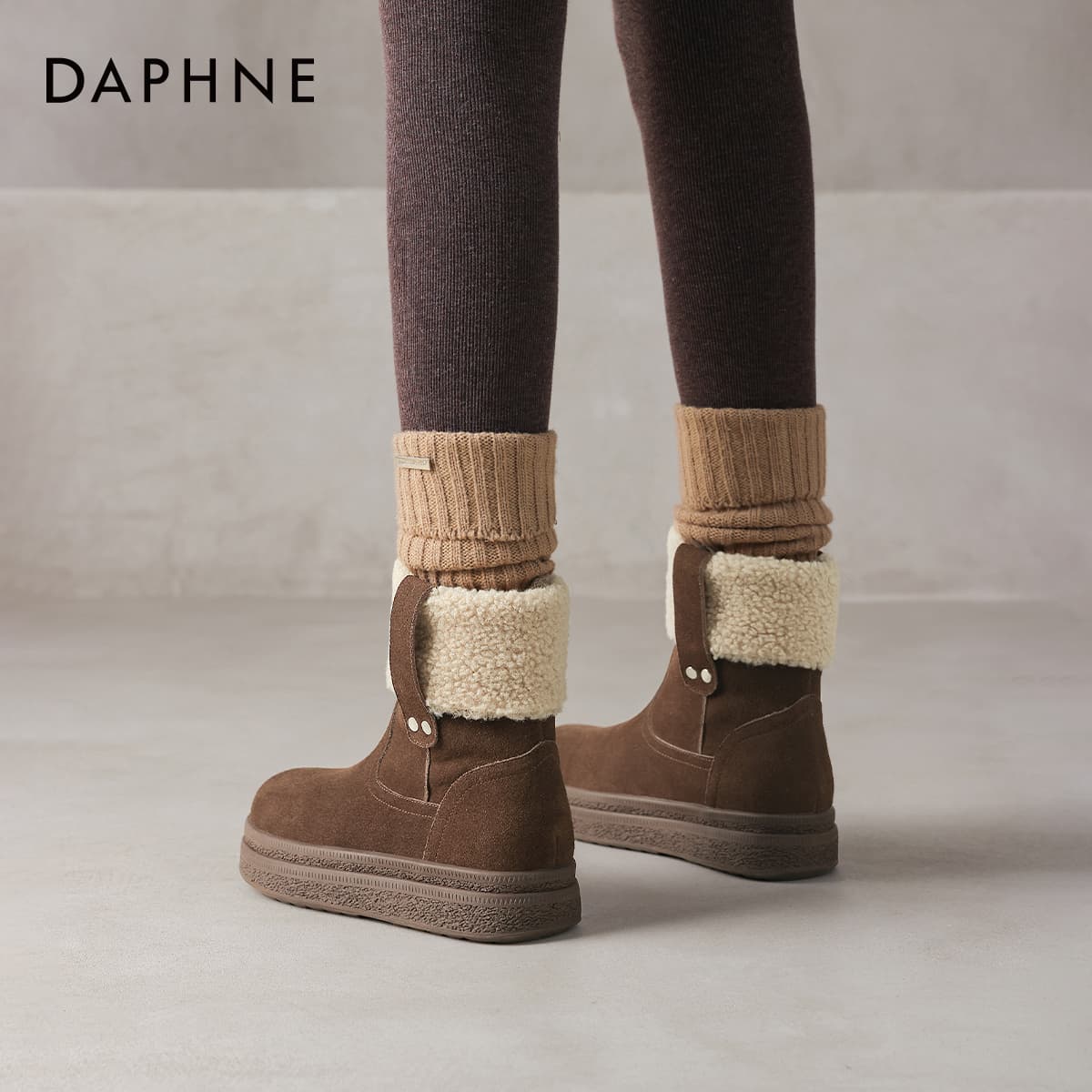 Ботинки зимние Daphne Спилок коровья 15 см Сноубутсы Женские - изображение 3