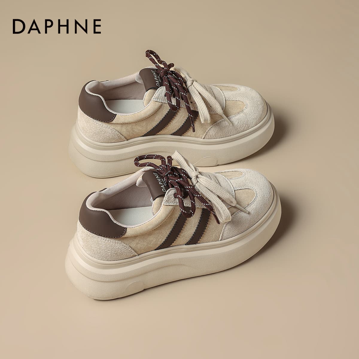 Кроссовки DAPHNE Кеды для скейтбординга Лоу-топы Экрю Женские - изображение 7