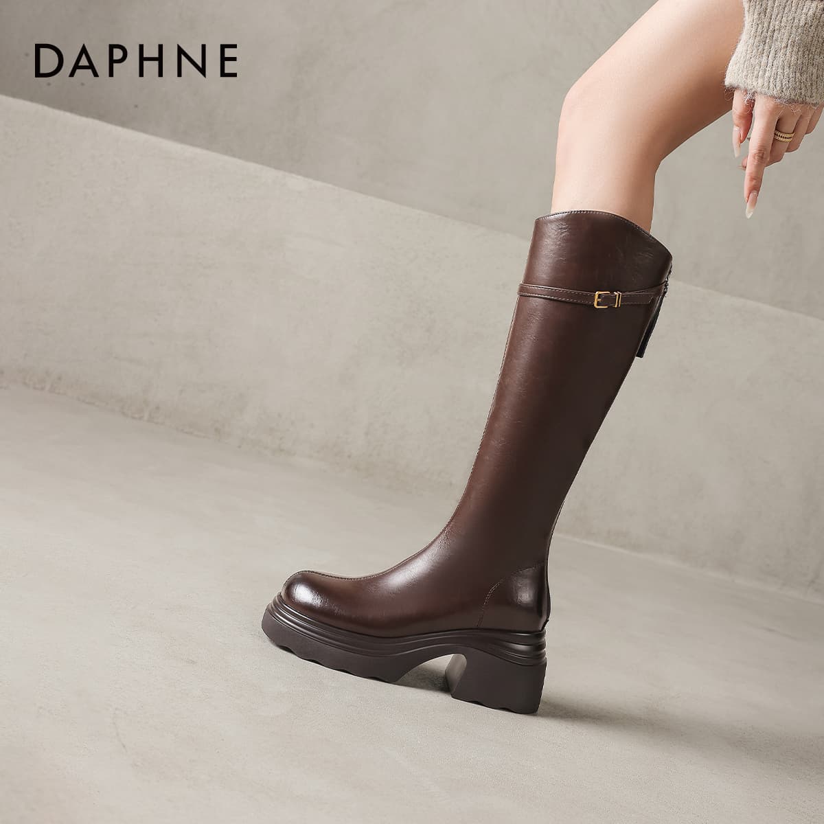 Ботинки DAPHNE Колено High Ботинки Женские - изображение 7