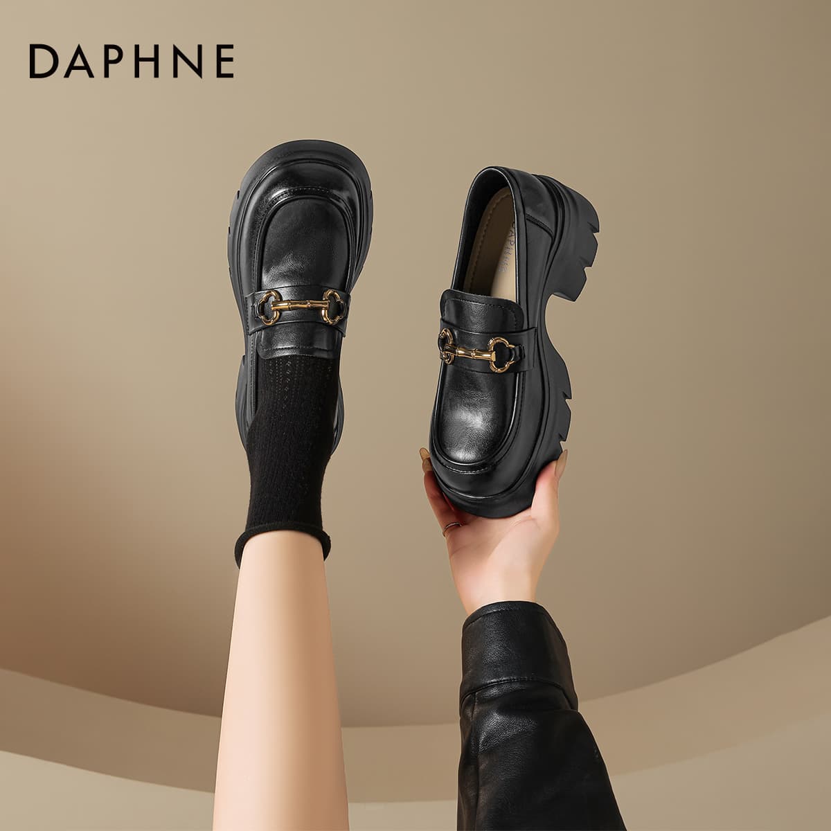 Лоферы DAPHNE Лоферы Лоу-топы Черный Женские - изображение 4