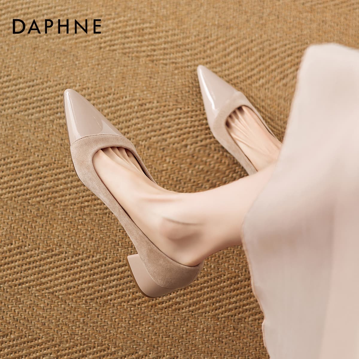Туфли DAPHNE Высокие каблуки Нежно-розовый Женский - изображение 6