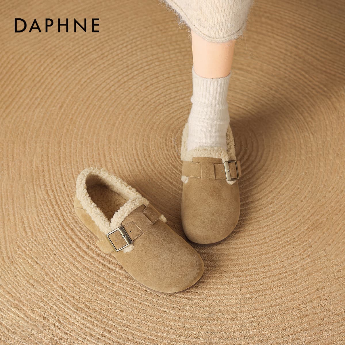 Ботинки зимние DAPHNE Ткань Преппи Стиль Утолщенная и с Флисовой Подкладкой Термостатическая Верхняя Одежда Слип-он Биркенсток - изображение 6